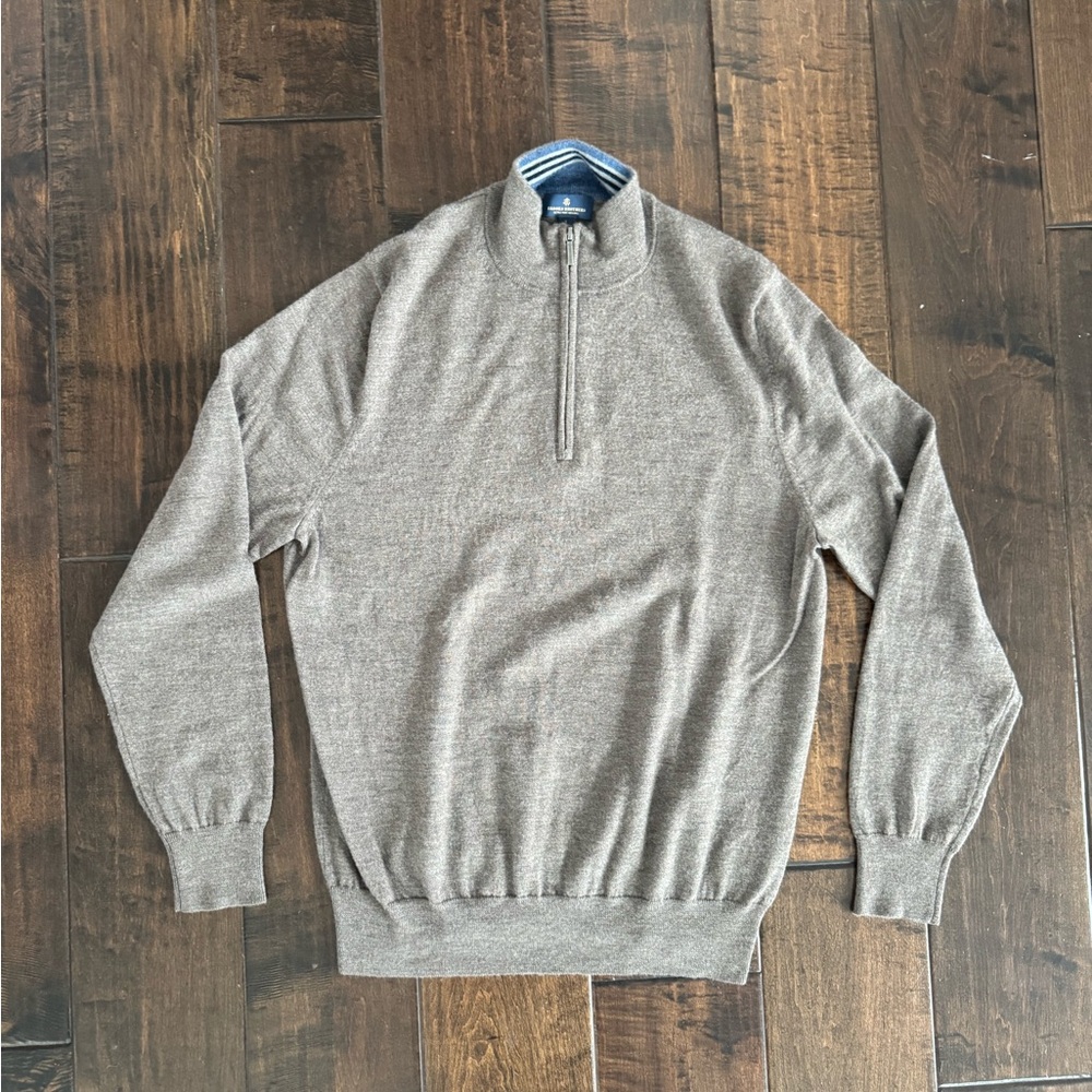 Brooks Brothers Merino Wool Three-button Placket Sweater - Large